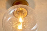 Nkuku Jayeda Recycled Glass Rice Ball Flush Light Clear