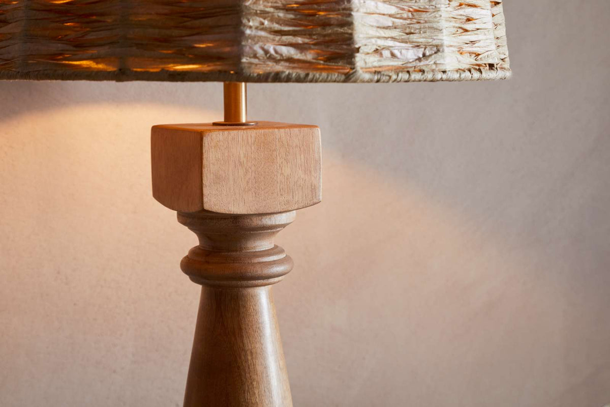 Nkuku Hega Mango Wood Lamp Base Natural