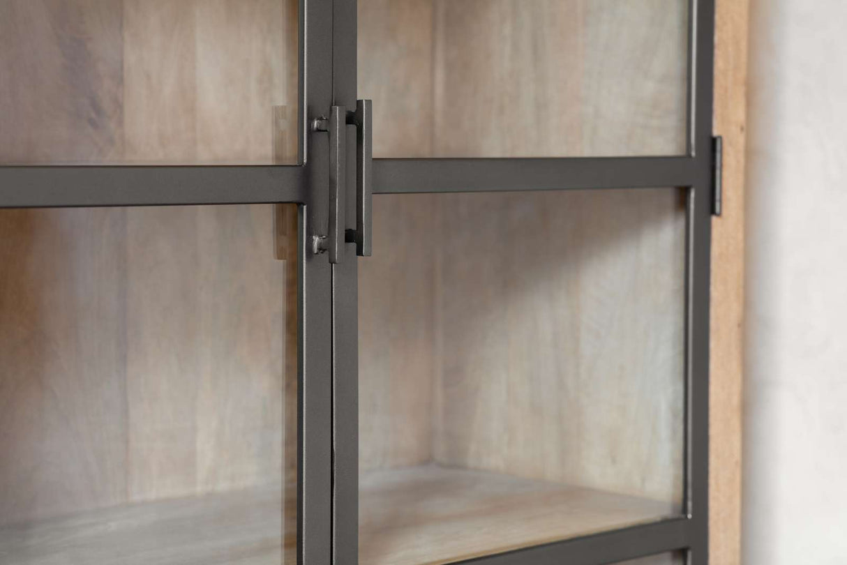 Nkuku Nirvi Wood & Iron Cabinet Black