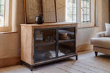 Nkuku Nirvi Mango Wood & Iron Sideboard Black