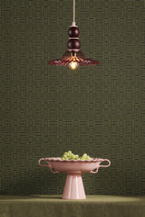 David Hunt Nueva Pendant Azalea Glass and Aubergine