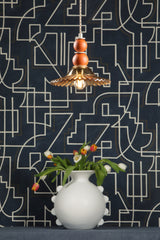 David Hunt Nueva Pendant Tobacco Glass and Marmalade