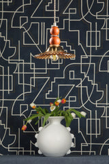 David Hunt Nueva Pendant Tobacco Glass and Marmalade