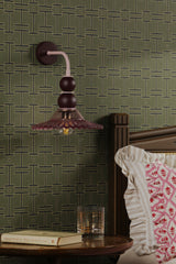 David Hunt Nueva Wall Light Azalea Glass and Aubergine