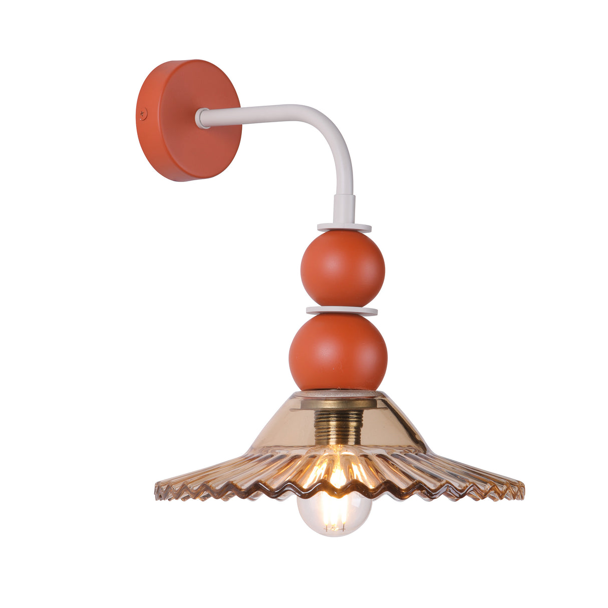 David Hunt Nueva Wall Light Tobacco Glass and Marmalade