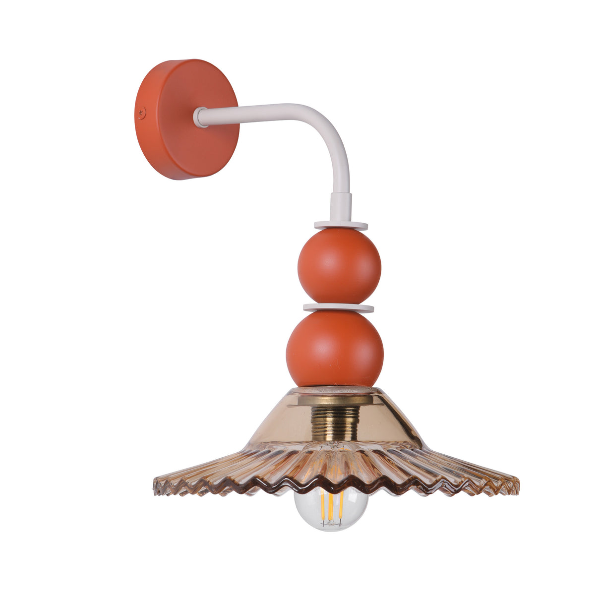 David Hunt Nueva Wall Light Tobacco Glass and Marmalade