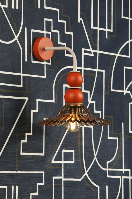David Hunt Nueva Wall Light Tobacco Glass and Marmalade