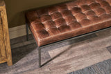 Nkuku Nasan Leather Upholstered Bench