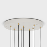 Tala Nine Pendant Walnut with Voronoi II White Canopy