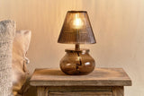 Nkuku Dimalai Recycled Smoked Brown Glass Table Lamp