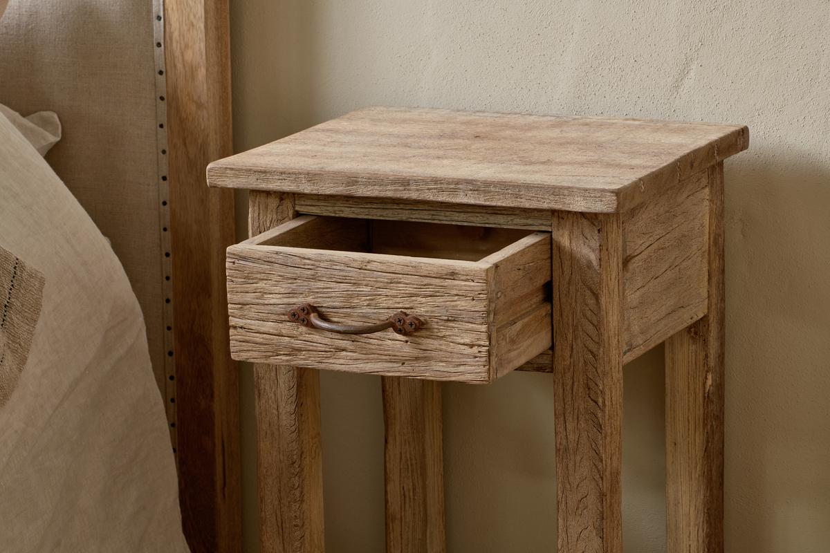 Nkuku Ibo Reclaimed Wood Bedside Table