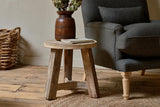 Nkuku Ibo Reclaimed Wood Round Side Table