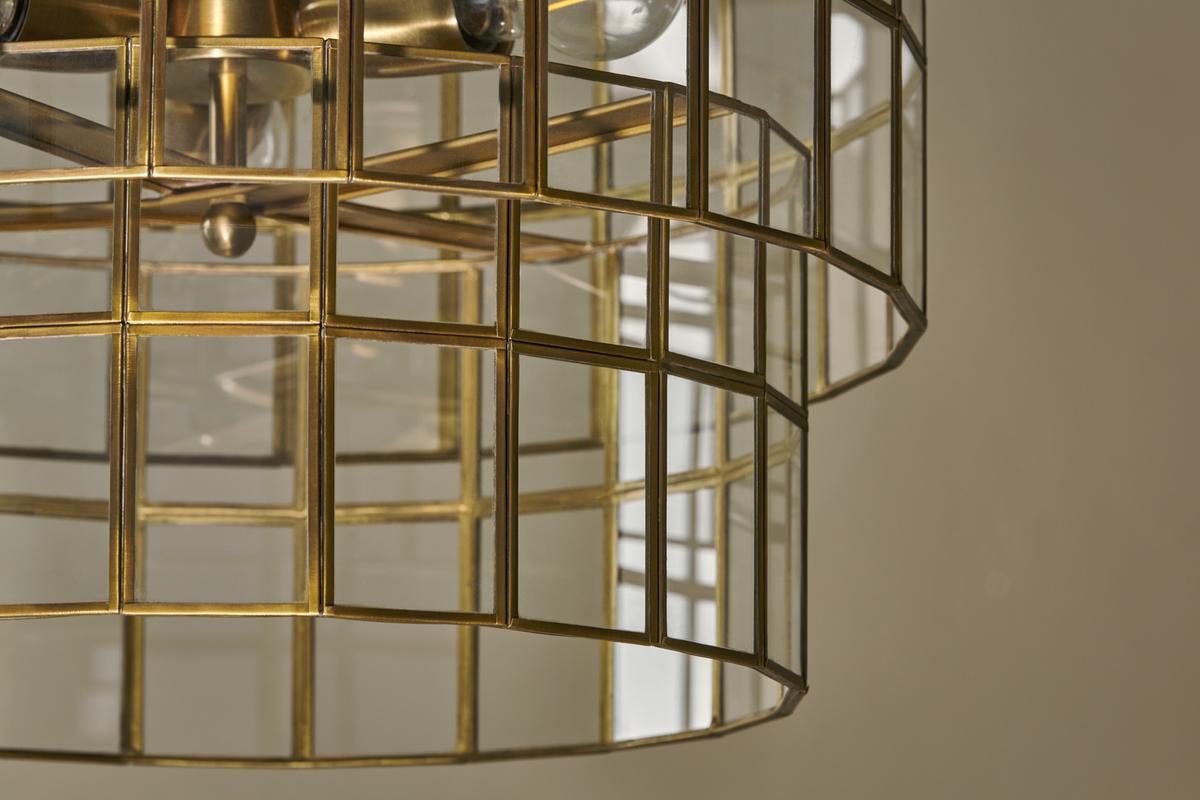 Nkuku Kirindi Glass Panelled Chandelier