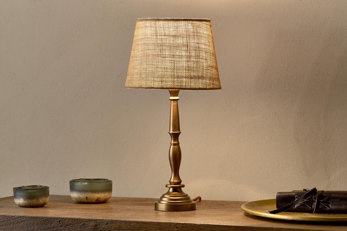 Nkuku Lele Solid Brass Table Lamp