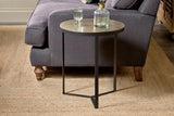 Nkuku Maba Nest of Side Tables Antique Brass