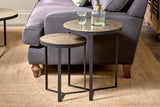 Nkuku Maba Nest of Side Tables Antique Brass