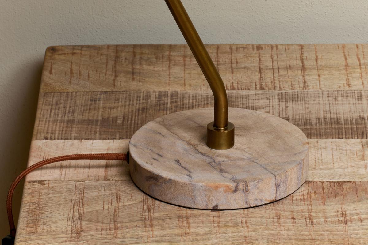 Nkuku Mahra Marble & Metal Desk Lamp