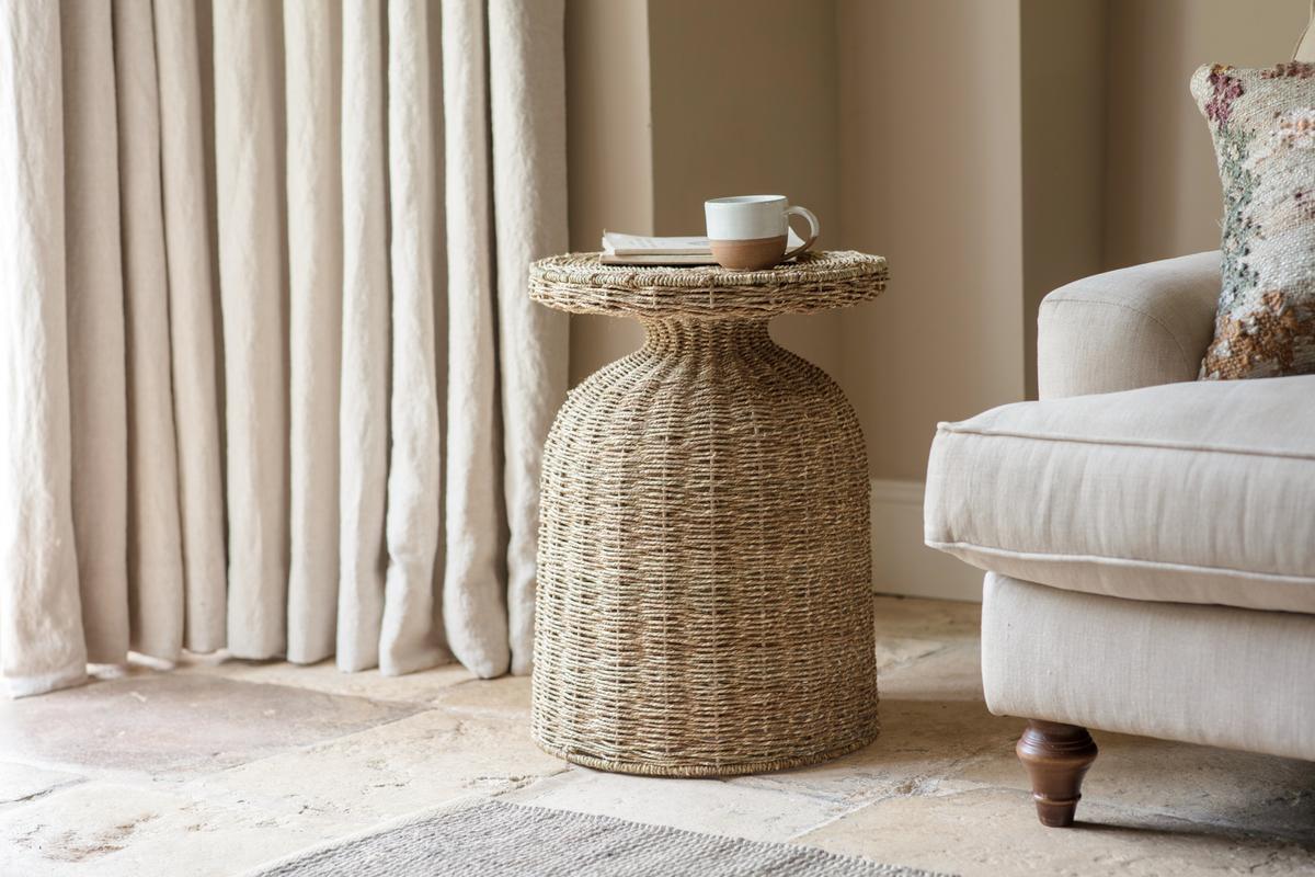 Nkuku Rampura Rattan Side Table Amos Lighting Home