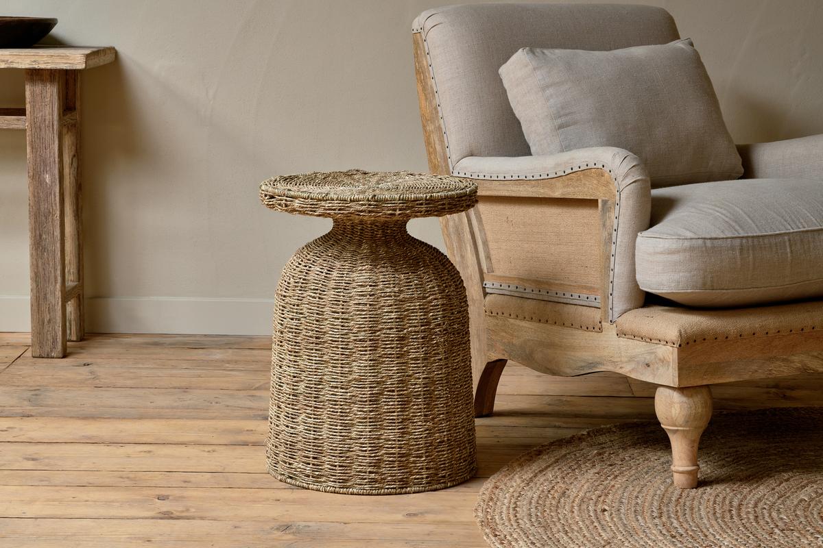 Nkuku Rampura Rattan Side Table