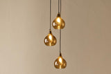 Nkuku Ziva 3 Light Recycled Smoke Brown Glass Cluster Pendant