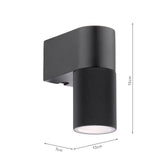 Dar Obi Outdoor Wall Light Matt Black IP54