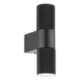 Dar Obi 2 Light Outdoor Wall Light Matt Black IP54