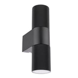Dar Obi 2 Light Outdoor Wall Light Matt Black IP54