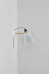Original BTC Hector Pleat Medium Wall Light, Brass