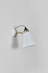 Original BTC Hector Pleat Medium Wall Light, Brass