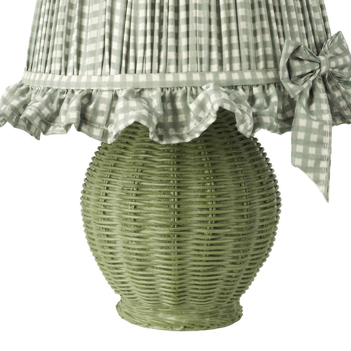 Dar Omer Table Lamp Matt Green and Antique Brass With Shade