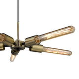 Dar Onika 5 Light Pendant Chandelier Antique Brass Matt Black –  from Amos Lighting + Home