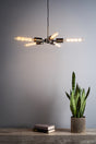 Dar Onika 5 Light Pendant Chandelier Antique Brass Matt Black –  from Amos Lighting + Home