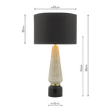 Dar Onora Table Lamp Terazzo with Black Shade –  from Amos Lighting + Home