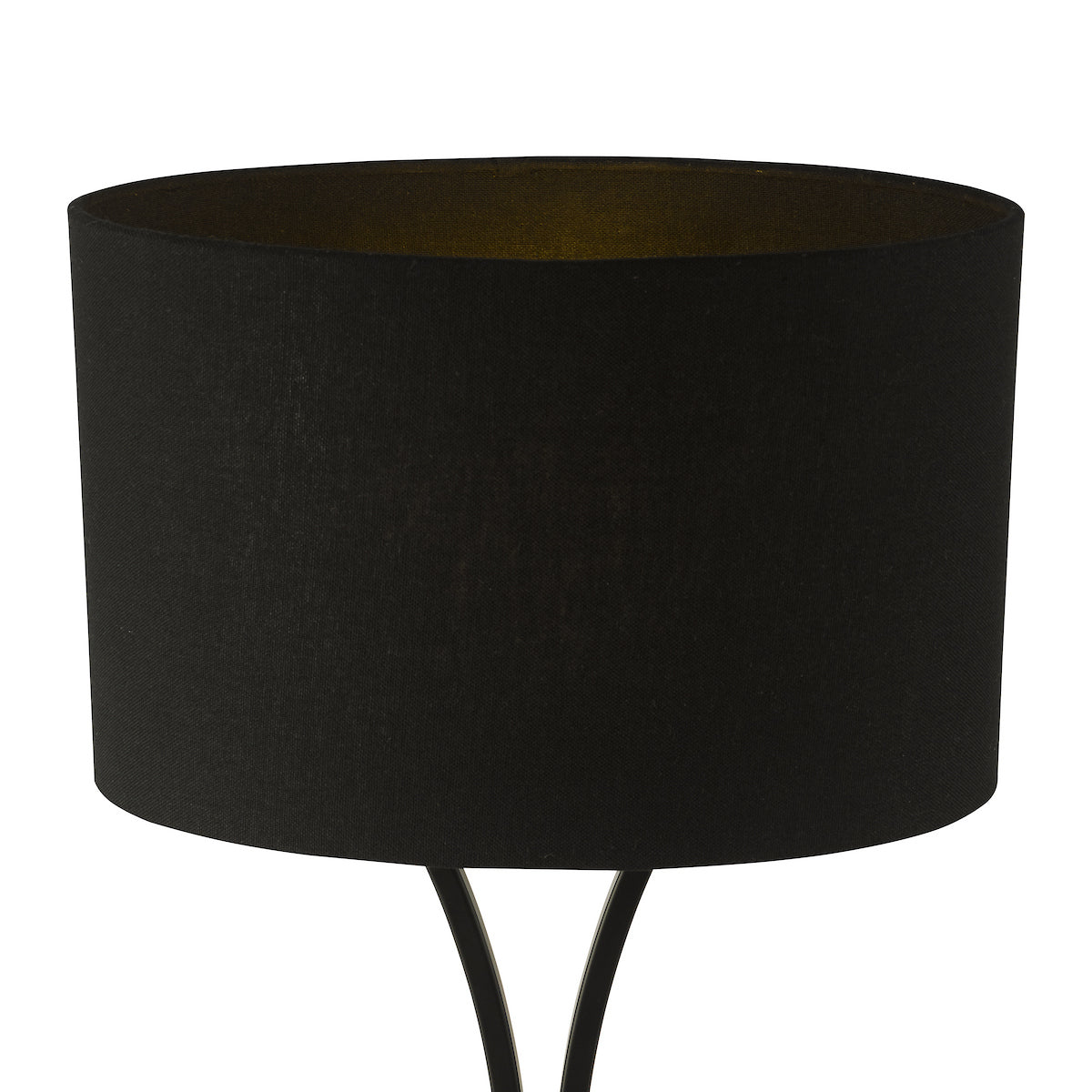 Dar Oporto Table Lamp Matt Black With Shade