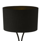 Dar Oporto Table Lamp Matt Black With Shade