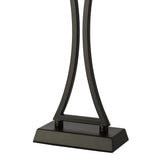 Dar Oporto Table Lamp Matt Black With Shade