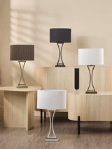 Dar Oporto Table Lamp Matt Black With Shade