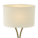 Dar Oporto Table Lamp Aged Brass With Shade