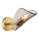 Dar Ordelle Adjustable Wall Light Antique Bronze and Tea Smoked Glass