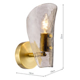 Dar Ordelle Adjustable Wall Light Antique Bronze and Tea Smoked Glass