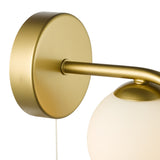 Dar Orlena Wall Light Satin Gold and Opal Glass