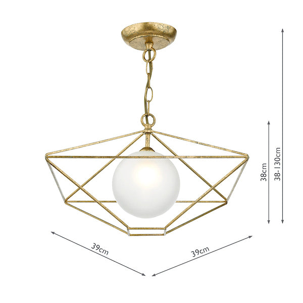 Dar Orsini Pendant Old Gold –  from Amos Lighting + Home