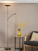 Dar Osbert Mother & Child Floor Lamp Satin Bronze LED