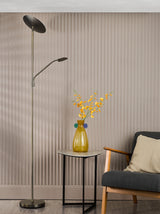 Dar Osbert Mother & Child Floor Lamp Satin Bronze LED