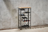 Nkuku Obra Industrial Wine Rack Mango Wood & Iron Large