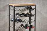 Nkuku Obra Industrial Wine Rack Mango Wood & Iron Large