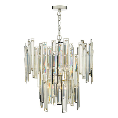 Dar Odile 6 Light Pendant Chandelier Champagne Crystal –  from Amos Lighting + Home