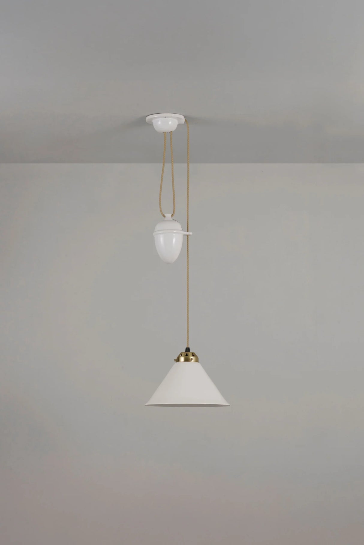 Original BTC Cobb Rise & Fall Small Pendant Satin Brass