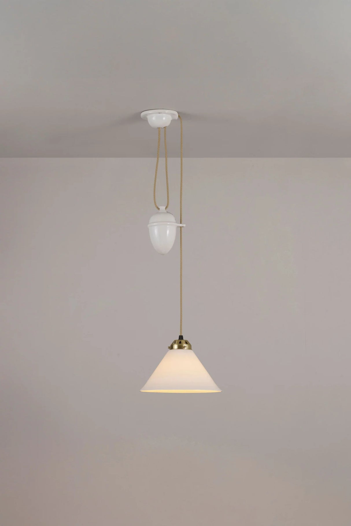 Original BTC Cobb Rise & Fall Small Pendant Satin Brass