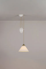 Original BTC Cobb Rise & Fall Small Pendant Satin Brass